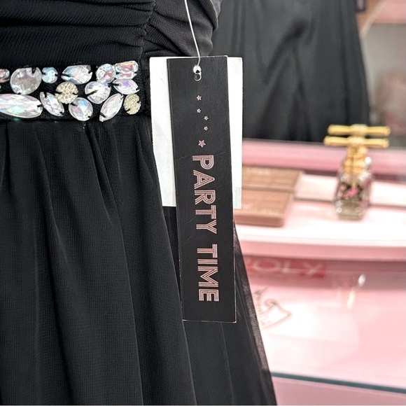 Glam Elegant Vintage Party Prom Strapless Mini Dress - Picture 4 of 5